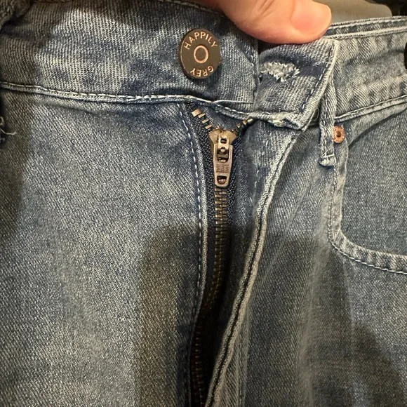 🔴3/25$ Denim Midi Skirt with Front Slit - Picture 6 of 8